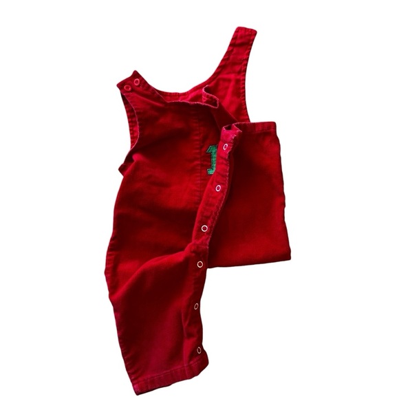 Vintage Kid's Health-Tex Red 123 Bib Overalls w/Snaps 18M  Made In USA - Picture 4 of 5
